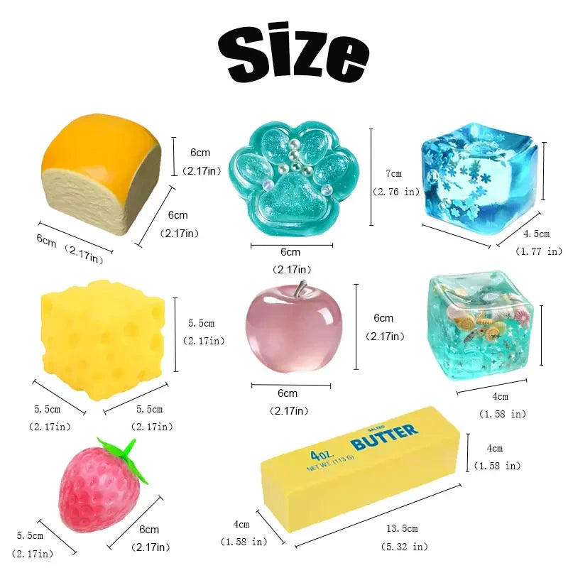 Malt Sugar Squishy Fidget Toy Set